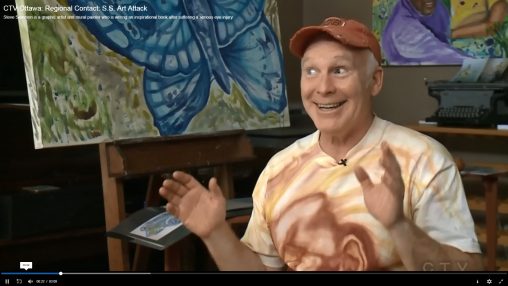 Interview with CTV Joel Haslam about my art and life after major eye accident