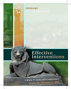 ICPA Scotland Conference design package, large scale banners, Conference booklet, online art banners